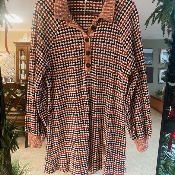 Free People Sweater Dress Retro Style - Picture 7 of 8